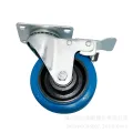 100 -mm -Schwenkbremse Blaue Gummi -Räder Rollen